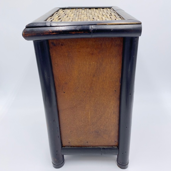 Mini Rattan Cabinet / Jewelry Box With 2 Drawers - Picture 5 of 11